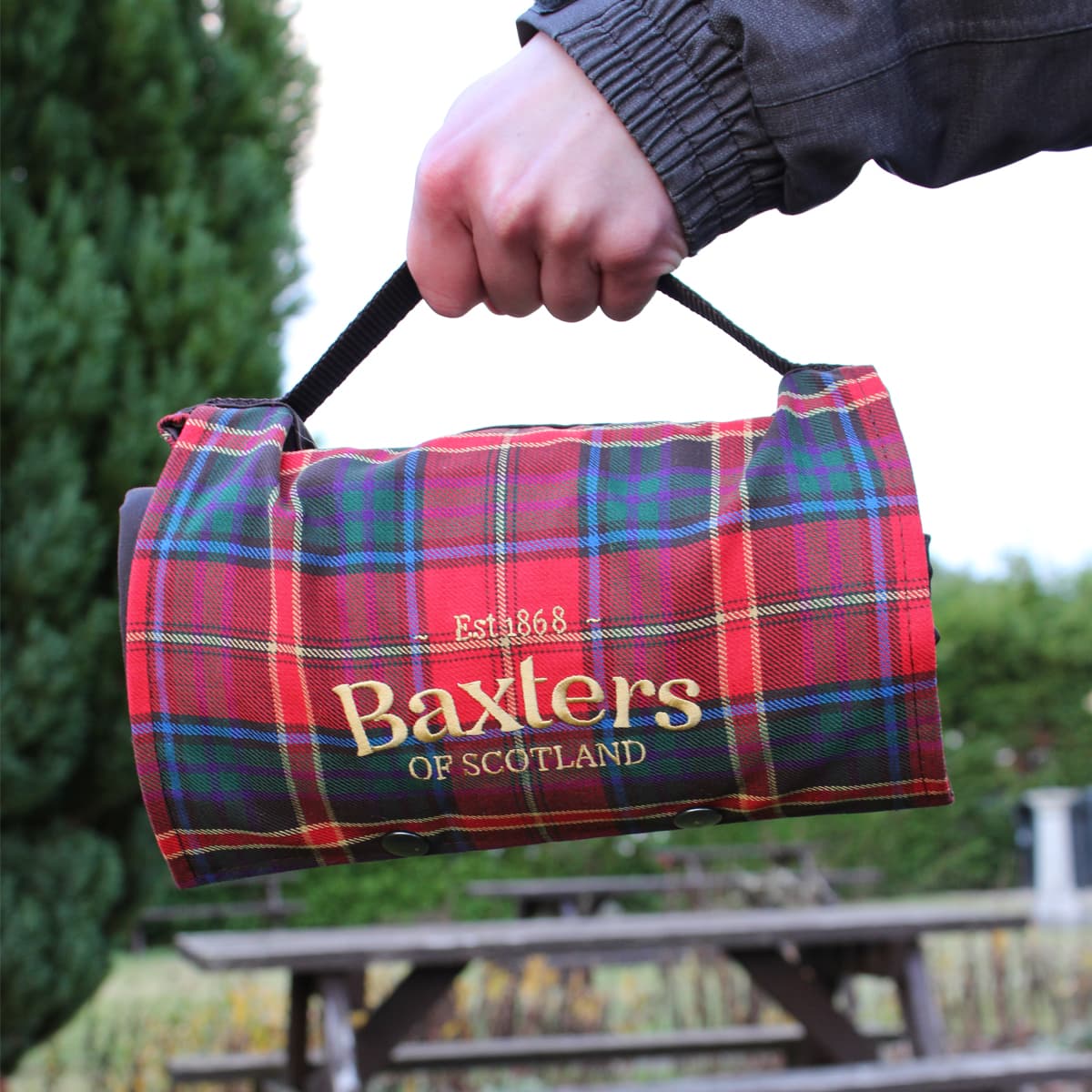 Beautiful and Portable Tartan Picnic Blanket