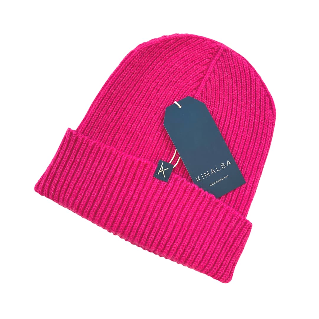 Kinalba Cashmere Pink Beanie Hat
